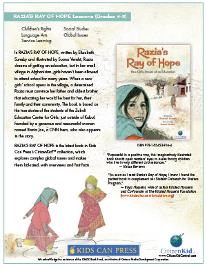 Razia's Ray of Hope: Grades 4-5 Teaching Guide
