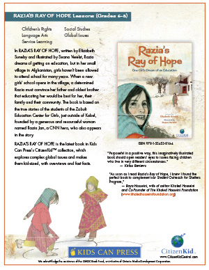Razia's Ray of Hope: Grades 6-8 Teaching Guide